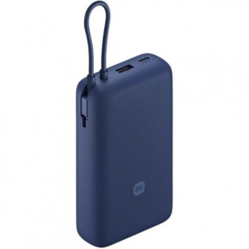 Powerbank 20000mAh Xiaomi 33W Power Bank Integrated Cable/ 33W/ Azul/ Incluye Cable USB Tipo-C