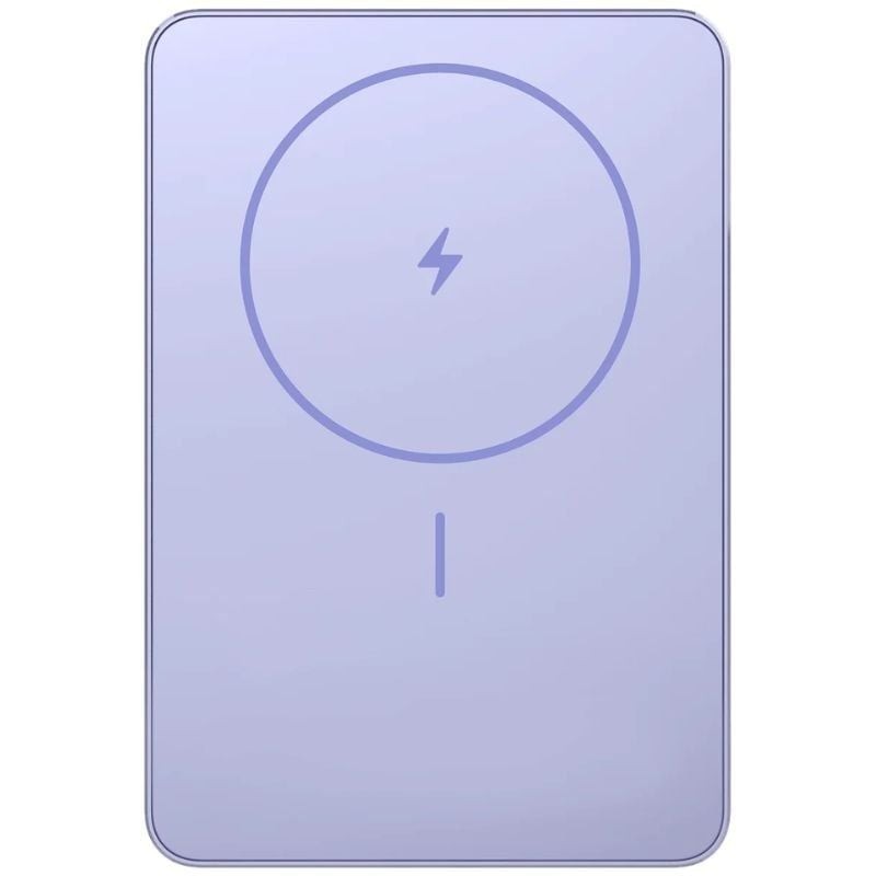 Powerbank 5000mAh Xiaomi Super Slim Magnetic Power Bank 5000/ Wireless/ Púrpura/ Incluye Cable USB Tipo-C