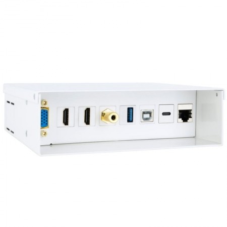 Caja de Conexiones Nanocable 10.35.0004/ VGA - 2x HDMI - Jack 3.5 - USB 3.0 - USB Tipo-C - USB 2.0 - RJ45