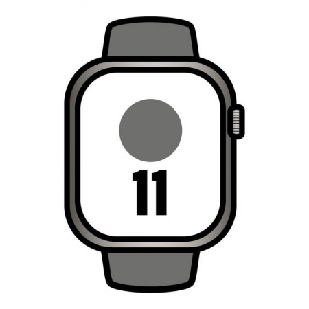 Apple Watch Series 11/ GPS/ Cellular/ 46mm/ Titanio Natural/ Correa Deportiva Gris Piedra S/M