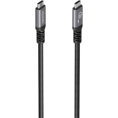 Cable USB 3.2 Tipo-C Aisens  A107-0991/ USB Tipo-C Macho - USB Tipo-C Macho/ Hasta 60W/ 5Gbps/ 7m/ Negro