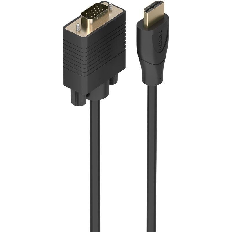 Cable Conversor Aisens A122-1011 SVGA Macho/ HDMI Macho/ 1.5m/ Negro