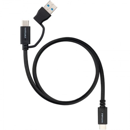 Cable USB 3.2 Tipo-C Nanocable 10.01.4801/ USB Tipo-C Macho/ USB Macho - USB Tipo-C Macho/ Hasta 60W/ 10Gbps/ 1m/ Negro