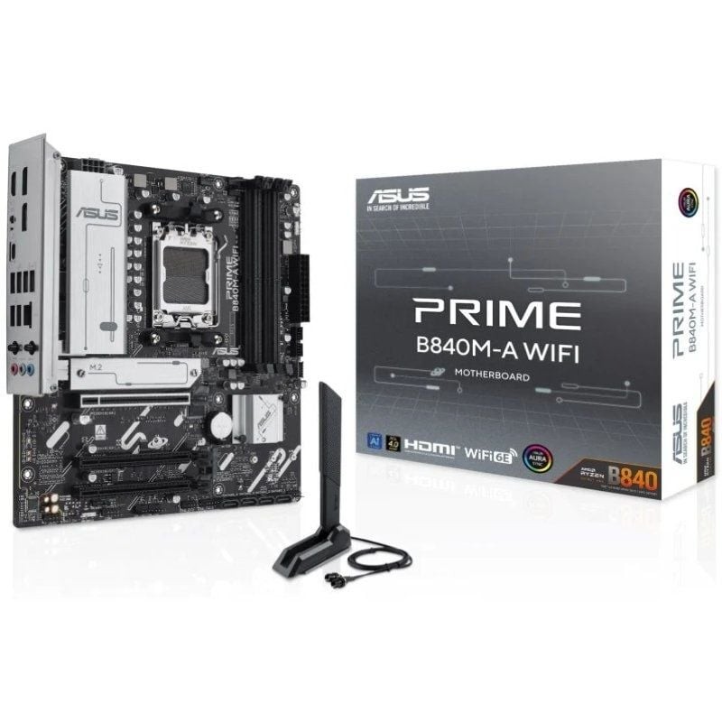 Placa Base Asus Prime B840M-A WIFI Socket AM5/ DDR5/ PCIe 4.0/ Micro ATX