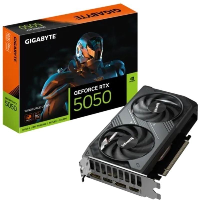 Tarjeta Gráfica Gigabyte GeForce RTX 5050 WindForce OC/ 8GB GDDR6