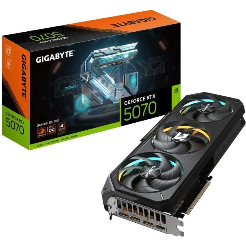 Tarjeta Gráfica Gigabyte GeForce RTX 5070 Gaming OC/ 12GB GDDR7