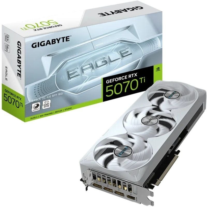 Tarjeta Gráfica Gigabyte GeForce RTX 5070Ti Eagle OC ICE SFF/ 16GB GDDR7