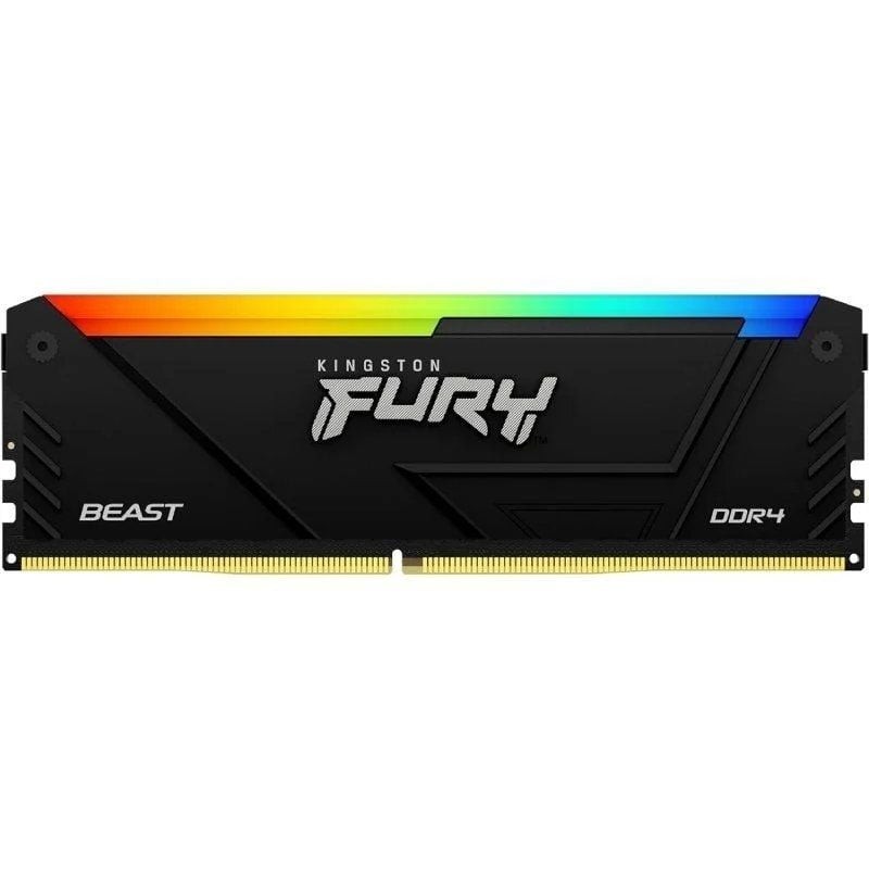 Memoria RAM Kingston FURY Beast RGB 8GB/ DDR4/ 3600MHz/ 1.35V/ CL17/ DIMM