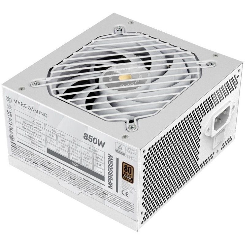 Fuente de Alimentación Mars Gaming MPB850SI/ 850W/ Ventilador 12cm/ 80 Plus Bronze