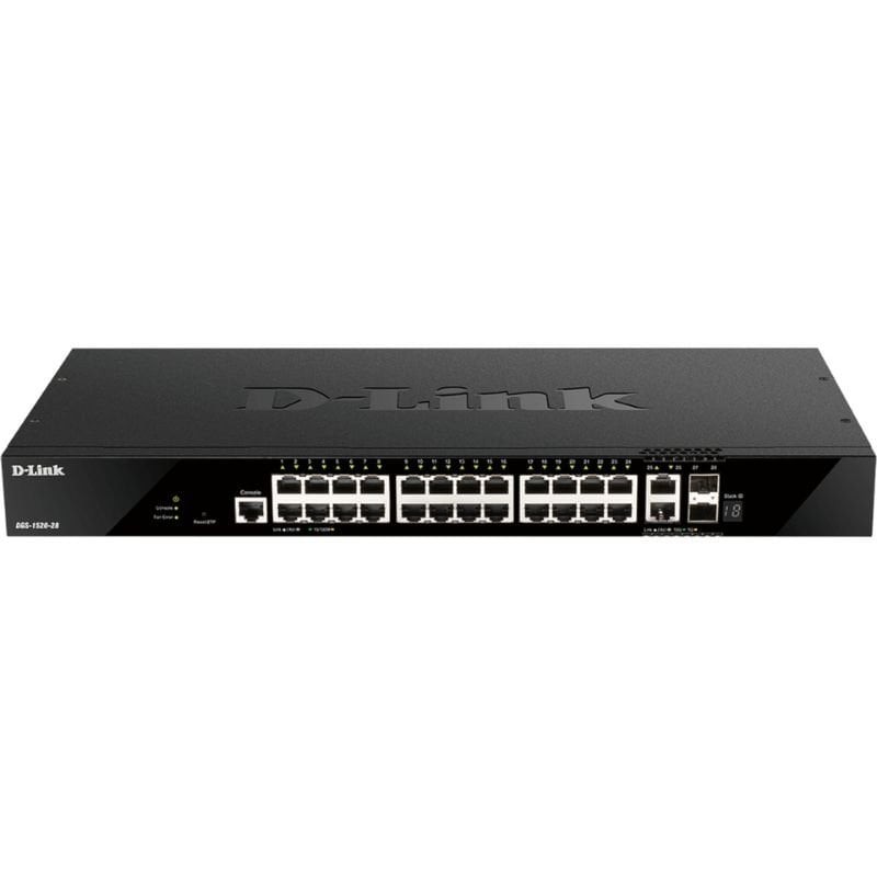 Switch Gestionable D-Link DGS-1520-28/E 24 Puertos/ RJ-45 10/100/1000/ SFP
