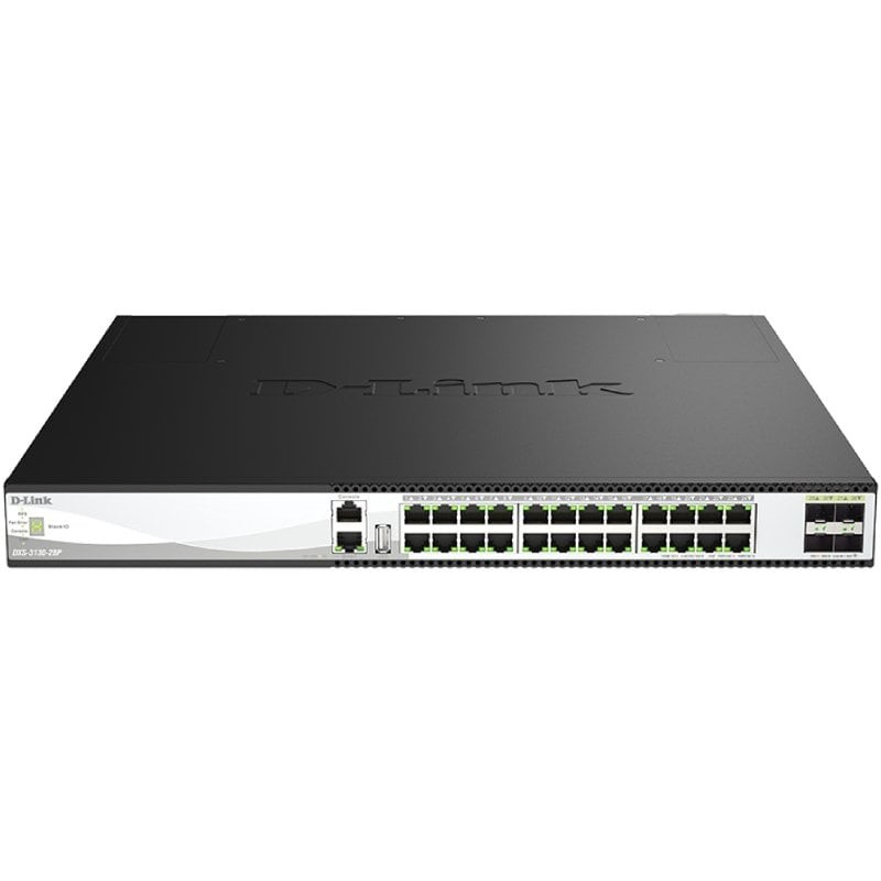 Switch Gestionable D-Link DXS-3130-28P/E 24 Puertos/ RJ-45 10/100/1000/ SFP/ PoE
