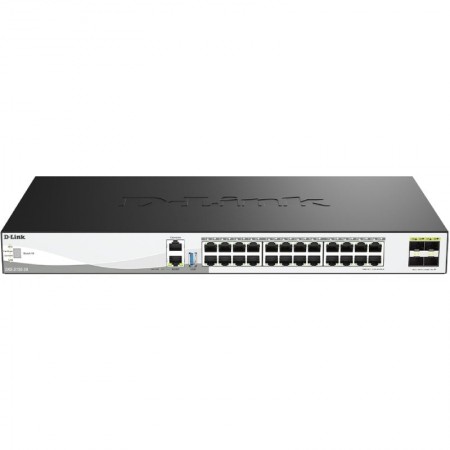 Switch Gestionable D-Link DXS-3130-28/E 24 Puertos/ RJ-45 10Gbps/ SFP/ PoE