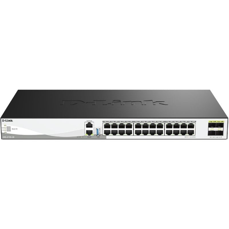 Switch Gestionable D-Link DXS-3130-28/E 24 Puertos/ RJ-45 10Gbps/ SFP/ PoE