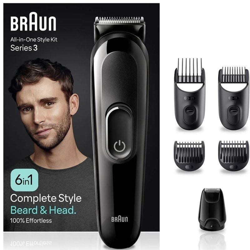 Afeitadora Braun All in One 6 en 1 Style Kit Series 3 MGK3410/ con batería/ 6 Accesorios