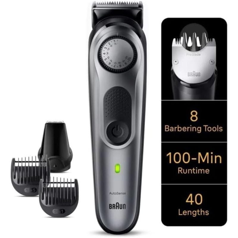 Cortabarbas Braun BeardTrimmer 7 BT7420/ con Batería/ 6 Accesorios