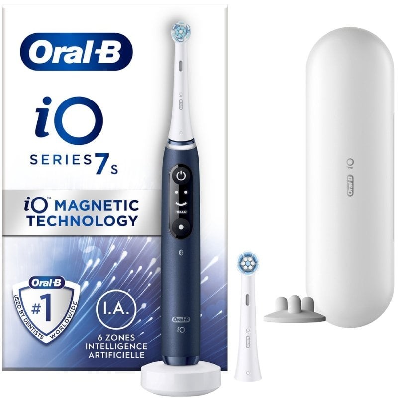 Cepillo Dental Oral-B iO Serie 7S/ Incluye 2 Recambios/ Azul