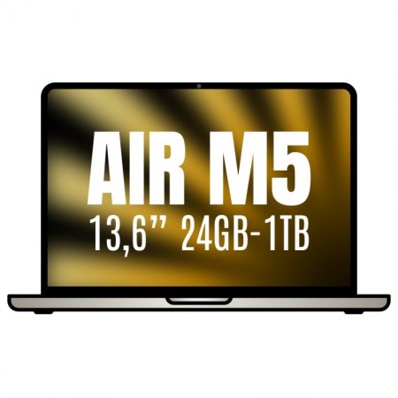 Apple Macbook Air 13,6'/ M5 10-Core CPU/ 24GB/ 1TB SSD/ 10-Core GPU/ Blanco Estrella
