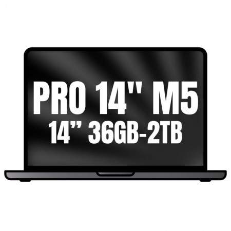 Apple Macbook Pro 14'/ M5 Max 18-Core CPU/ 36GB/ 2TB SSD/ 32-Core GPU/ Negro Espacial