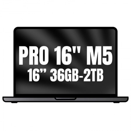 Apple Macbook Pro 16'/ M5 Max 18-Core CPU/ 36GB/ 2TB SSD/ 32-Core GPU/ Negro Espacial