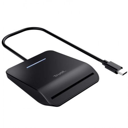 Lector de DNI Trust Primo 26061/ USB Tipo-C/ Negro