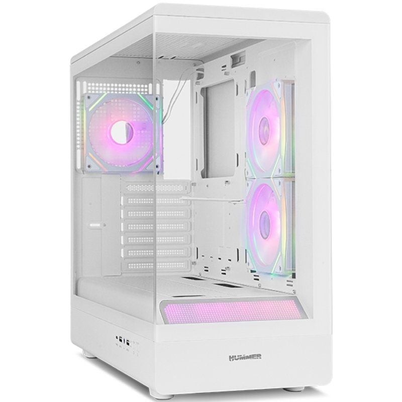 Caja Gaming Semitorre Nox Hummer SIGNAL/ Blanca