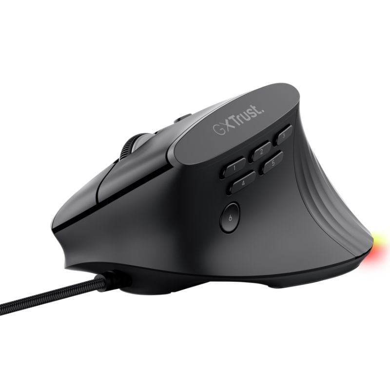 Ratón Vertical Gaming Inalámbrico Trust Gaming GXT 145 Rexxa 26024/ Hasta 12800 DPI