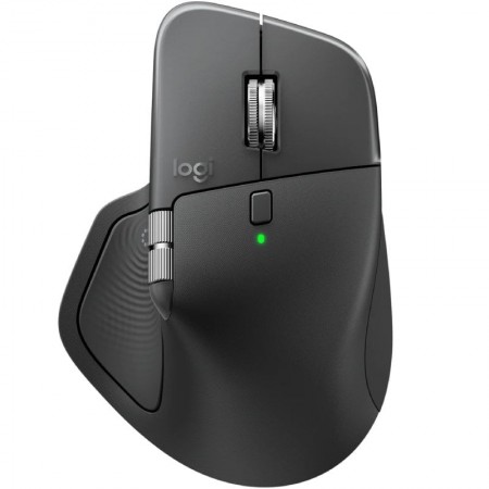 Ratón Ergonómico Inalámbrico Logitech MX Master 4/ Batería recargable/ Hasta 8000 DPI/ Grafito