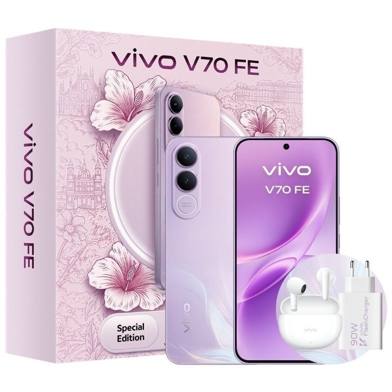 Smartphone Vivo V70 FE 8GB/ 256GB/ 6.83'/ 5G/ Púrpura/ Incluye Cargador + Auriculares
