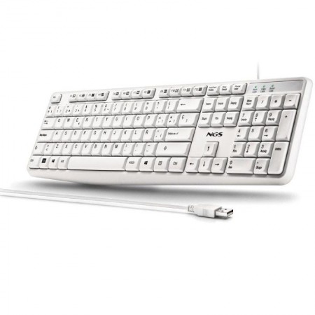 Teclado NGS Heritage HERITAGESPANISH/ Blanco
