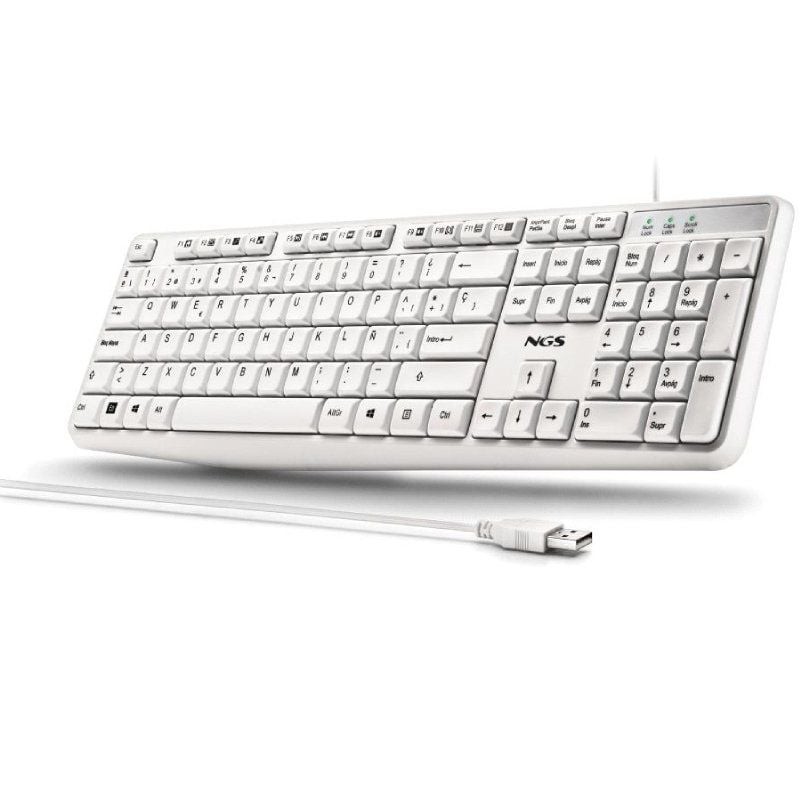 Teclado NGS Heritage HERITAGESPANISH/ Blanco