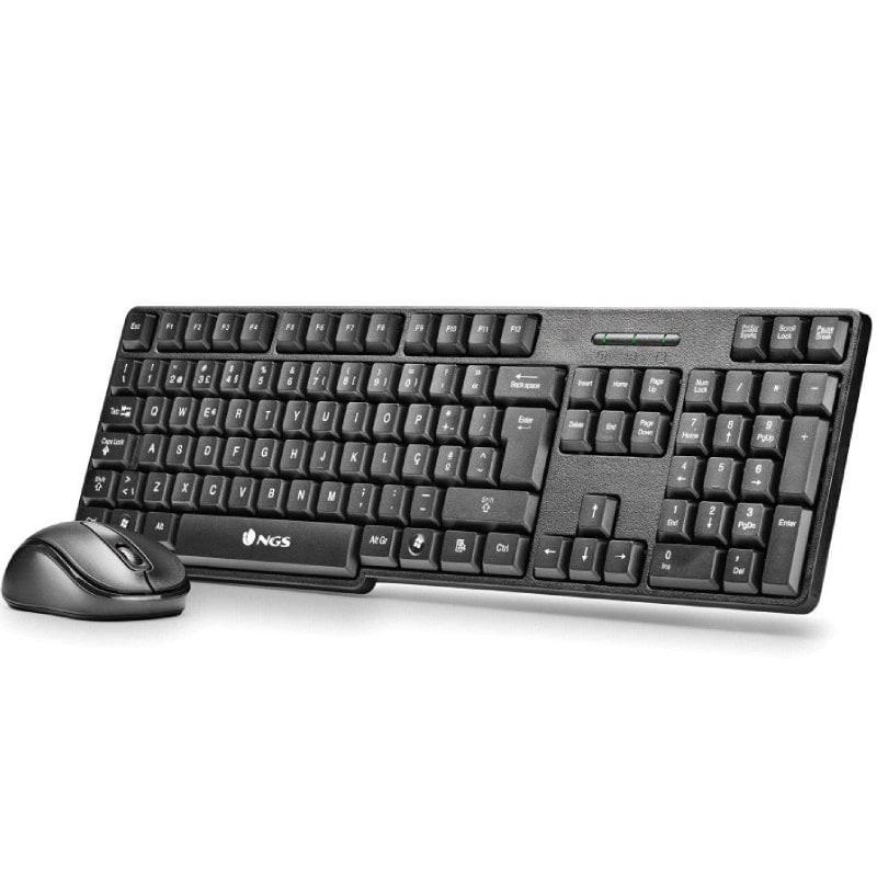 Teclado y Ratón Inalámbricos NGS Euphoria KIT/ Portugués