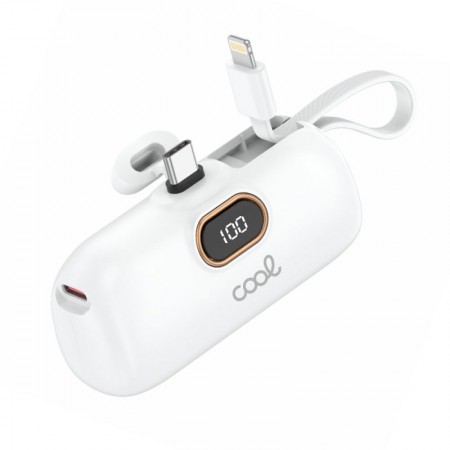 Bateria Externa Power Bank 5.000 mAh COOL Cápsula Blanco