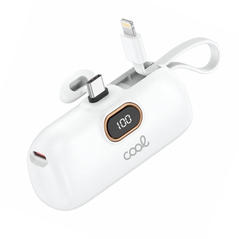 Bateria Externa Power Bank 5.000 mAh COOL Cápsula Blanco