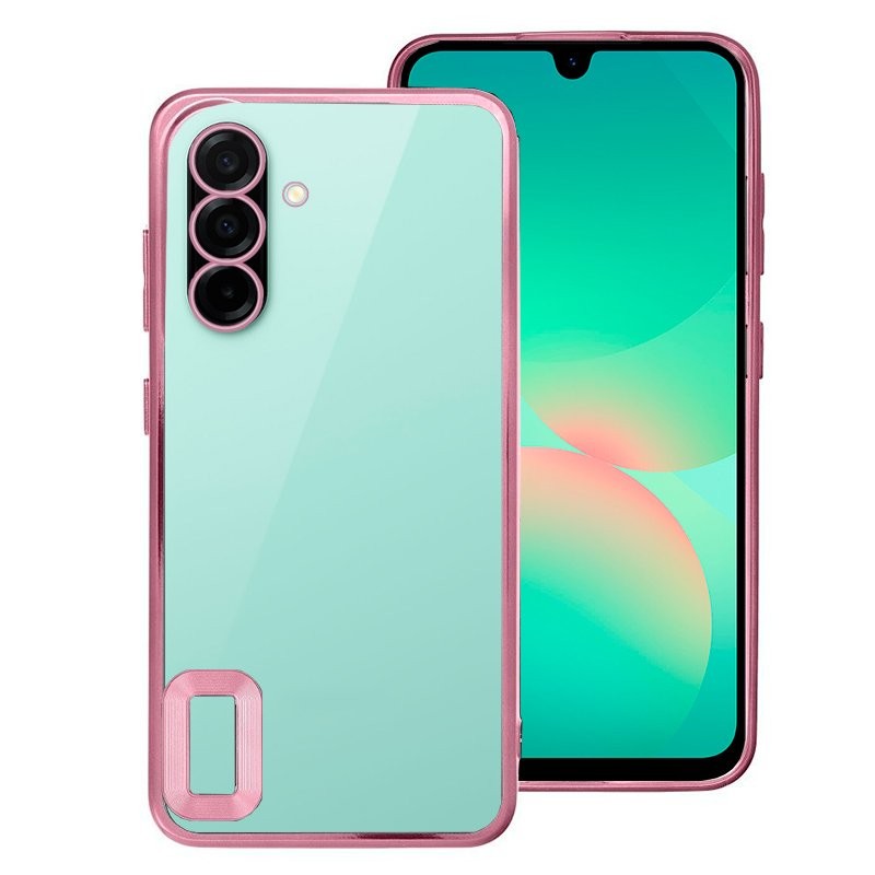 Carcasa COOL para Samsung A266 Galaxy A26 5G / A17 / A17 5G Borde Metalizado (Rosa)