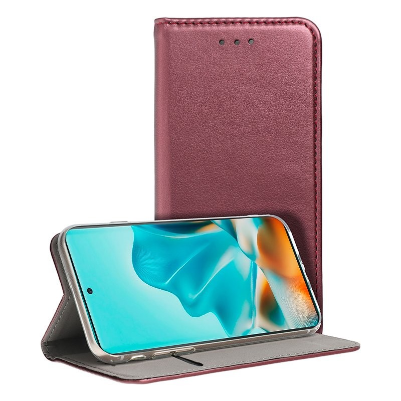 Funda COOL Flip Cover para Motorola Edge 60 / Edge 60 Fusion Liso Burgundy