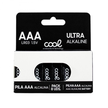 Pilas Alcalinas AAA LR03 COOL (Pack 8 uds)