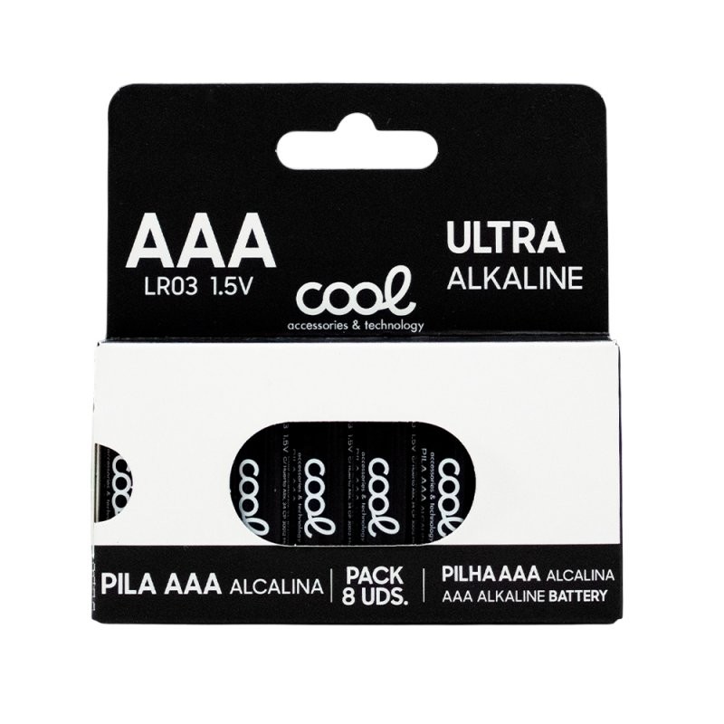 Pilas Alcalinas AAA LR03 COOL (Pack 8 uds)