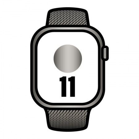 Apple Watch Series 11/ GPS / Cellular/ 46mm/ Titanio Natural/ Correa Milanese Natural S/M