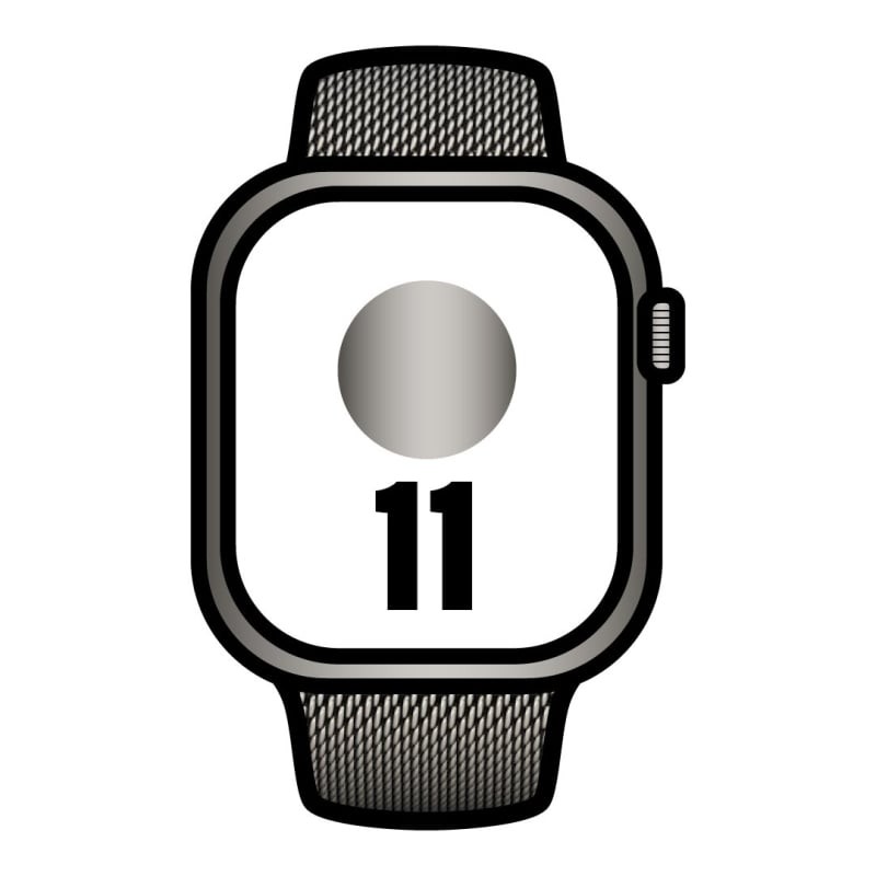 Apple Watch Series 11/ GPS / Cellular/ 46mm/ Titanio Natural/ Correa Milanese Natural S/M
