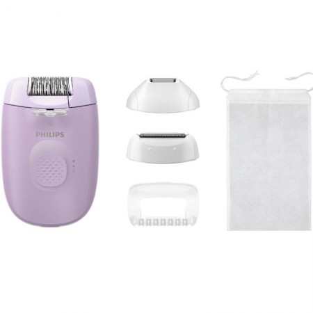 Depiladora Philips Epilator Series 4000 BRE257/ con Batería/ 4 Accesorios