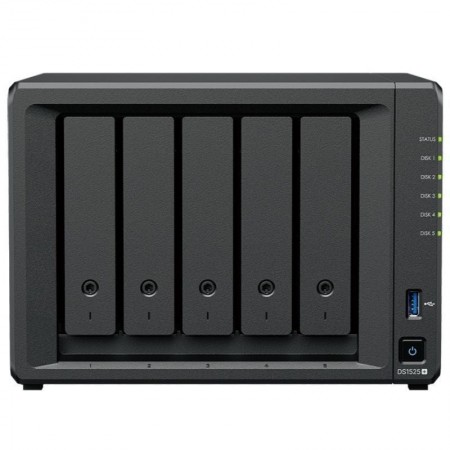 NAS Synology Diskstation DS1525+/ 5 Bahías 3.5'- 2.5'/ 8GB DDR4/ Formato Torre