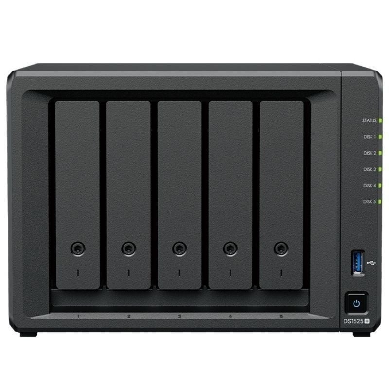 NAS Synology Diskstation DS1525+/ 5 Bahías 3.5'- 2.5'/ 8GB DDR4/ Formato Torre