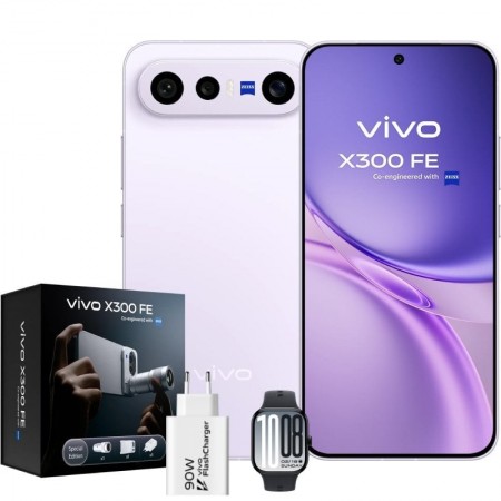 Smartphone Vivo X300 FE 12GB/ 512GB/ 6.31'/ 5G/ Púrpura/ Incluye Extensor Teleobjetivo