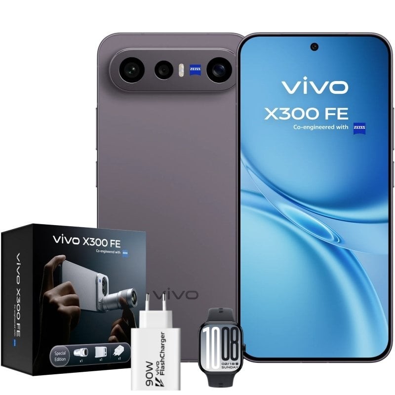 Smartphone Vivo X300 FE 12GB/ 512GB/ 6.31'/ 5G/ Negro/ Incluye Extensor Teleobjetivo