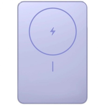 Powerbank 5000mAh Xiaomi Super Slim Magnetic Power Bank 5000/ Wireless/ Púrpura/ Incluye Cable USB Tipo-C