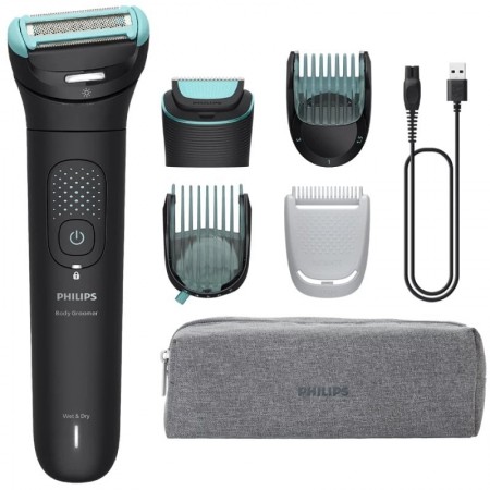 Cortabarbas Philips Body Groomer 7000 Series BG7470/15/ con Batería/ 5 Accesorios