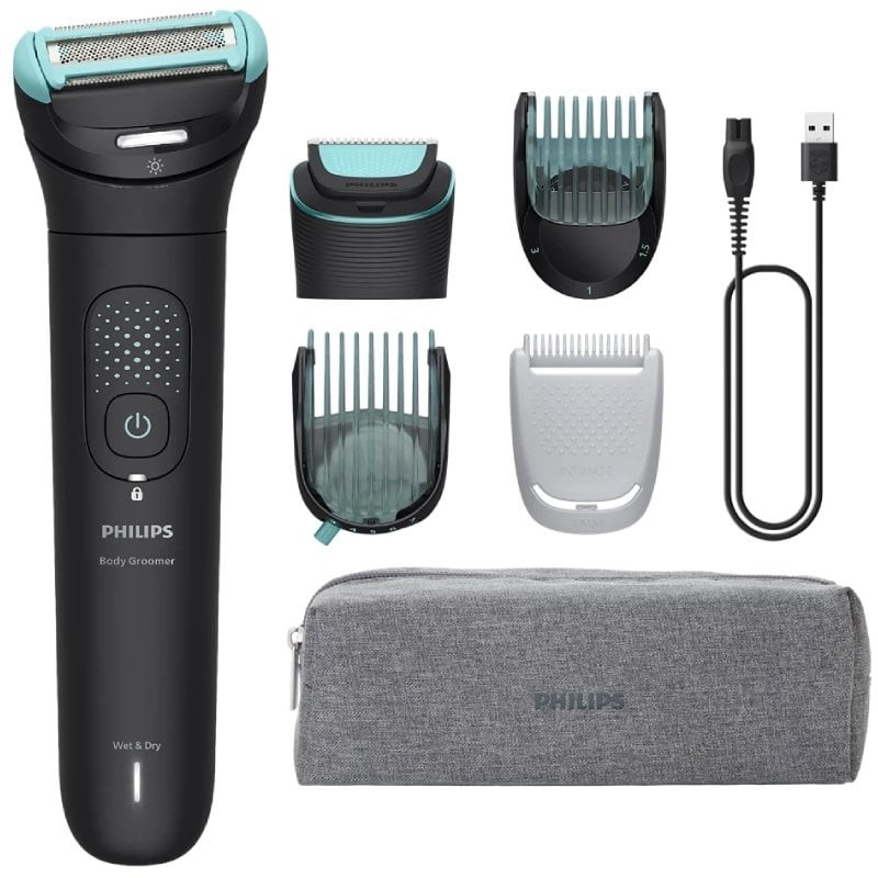 Cortabarbas Philips Body Groomer 7000 Series BG7470/15/ con Batería/ 5 Accesorios