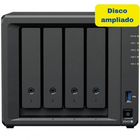 NAS Synology Diskstation DS425+/ 4 Bahías 3.5'- 2.5'/ 2GB DDR4/ 16TB/ Formato Torre